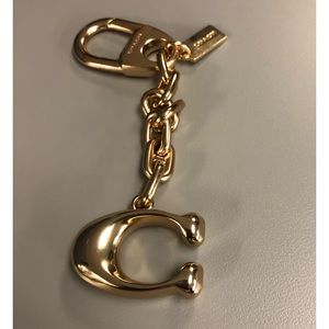 Gold tone Coach Keychain or Bag Charm